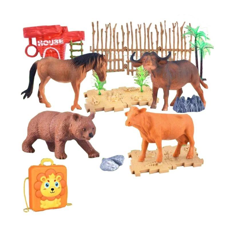 Lion Backpack Set + Space Play House Wash Face Set Bundle