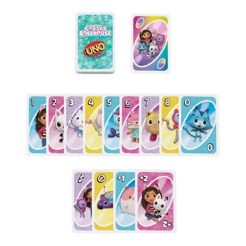 UNO Games Junior Gabby’s Dollhouse Card Game for Kid Parties