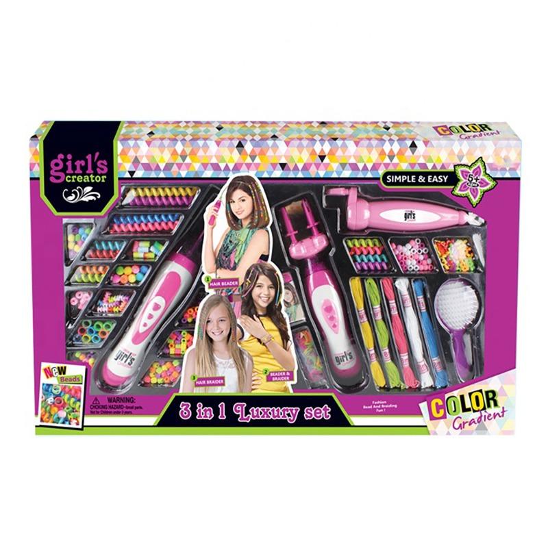 جيرلز كريتور - مجموعة تزيين الشعر بادير 3 في 1