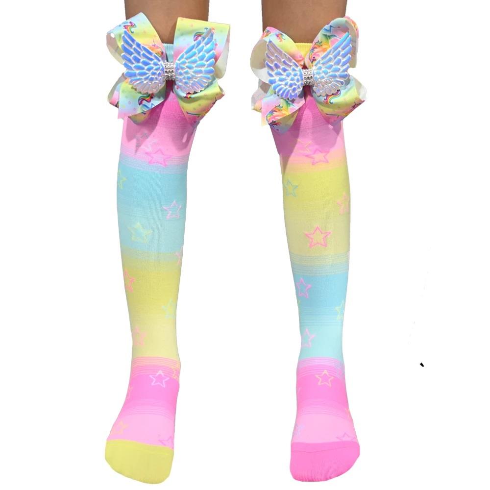 Madmia Unicorn Bows Knee High Socks - Large