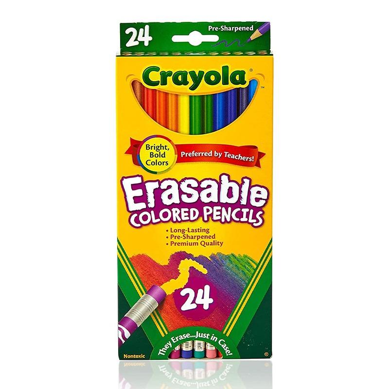 كرايولا - أقلام ملونة مع ممحاة - 24 ألوان