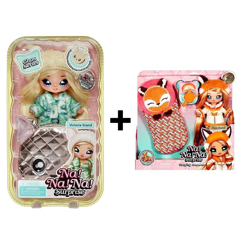 Buy 1 Get 1 Free Na Na Na Surprise Camping Doll Sierra Foxtail + Pom Doll Glam Series 1