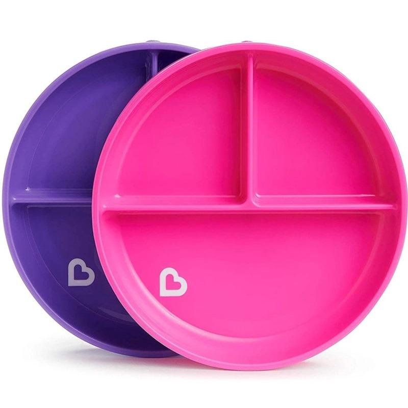Suction Plates Purple And Pink - 2 Pcs