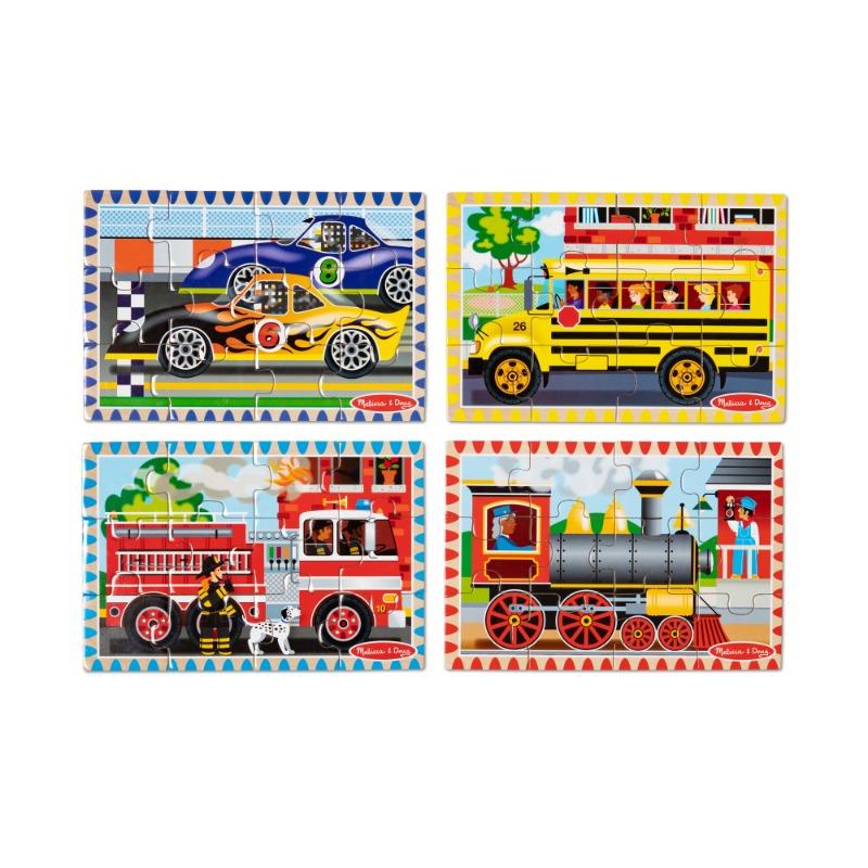 Wooden Vehicle Jigsaw Puzzles Set