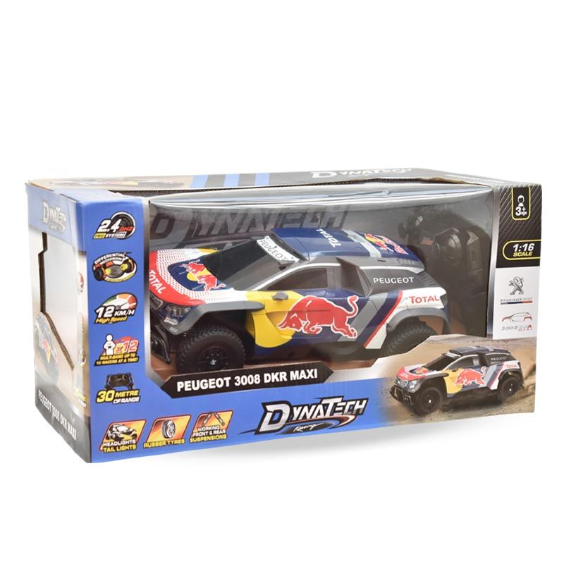 سيارة بيجو 3008 DKR ماكسي للتحكم عن بُعد – إصدار ريد بُول (مقياس 1:16)