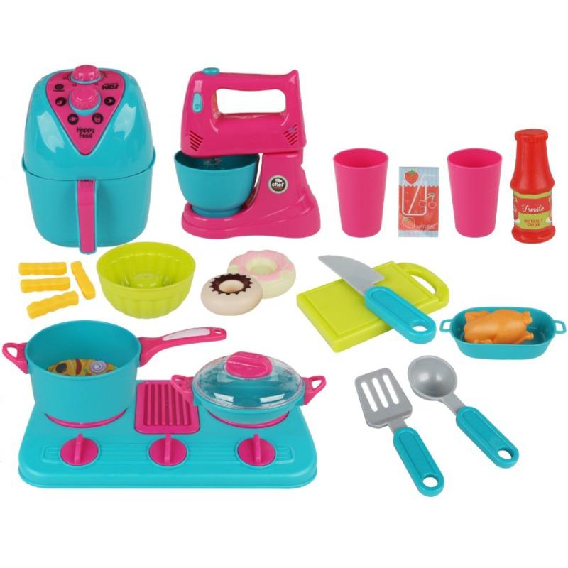 تايم تو كوك - مجموعة لعبة مطبخ ديلوكس 24 قطعة