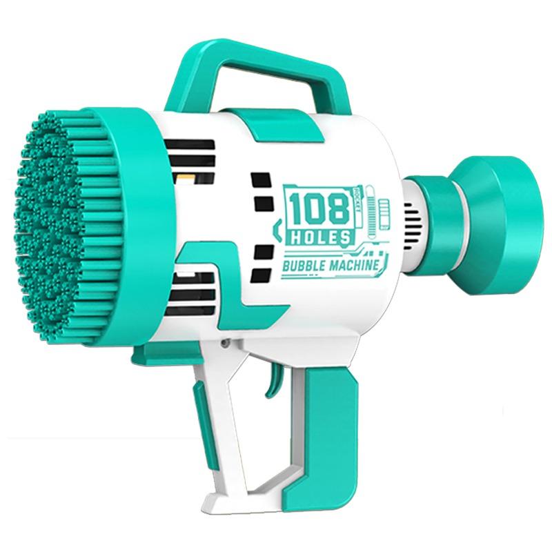 108 Holes Bubble Machine Gun With Light - Green