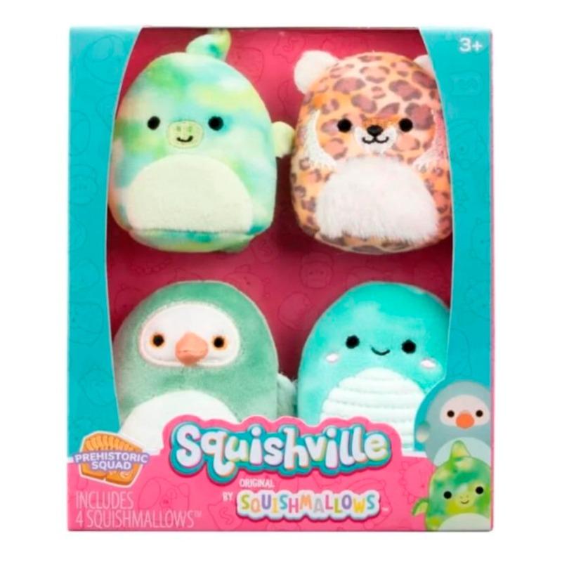 Squishmallow Tiger, Decker, Dodo, Fletcher, and Nessie Cedino Plush Figure Set 4 Pieces