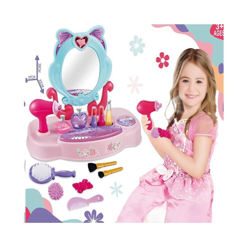 Dresser Playset Pretend Toys For Girls - Pink