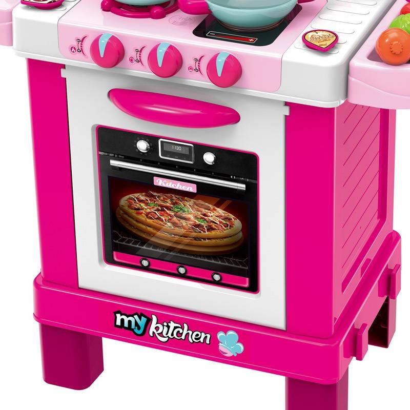 Kitchen Set with Sound and Light - Pink