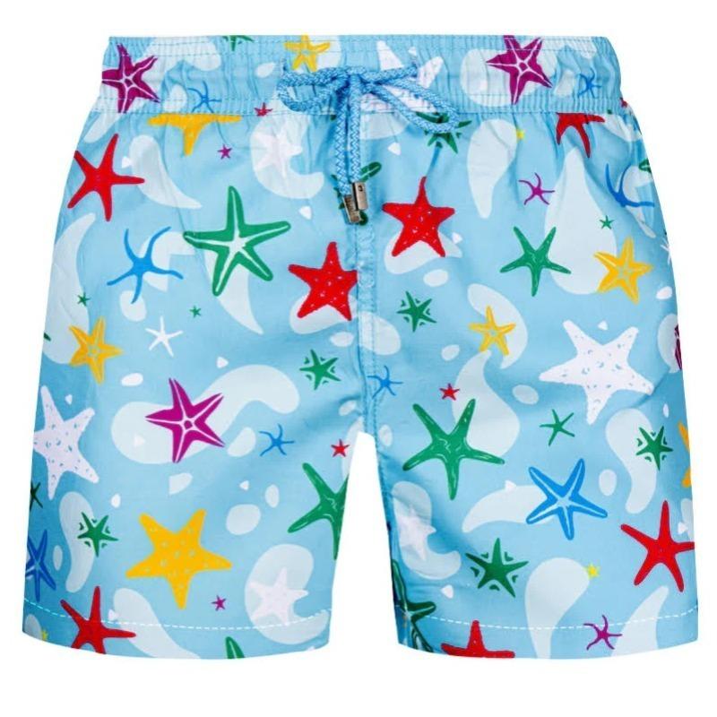 Seashell Kids Swimming Short Colored Stars
