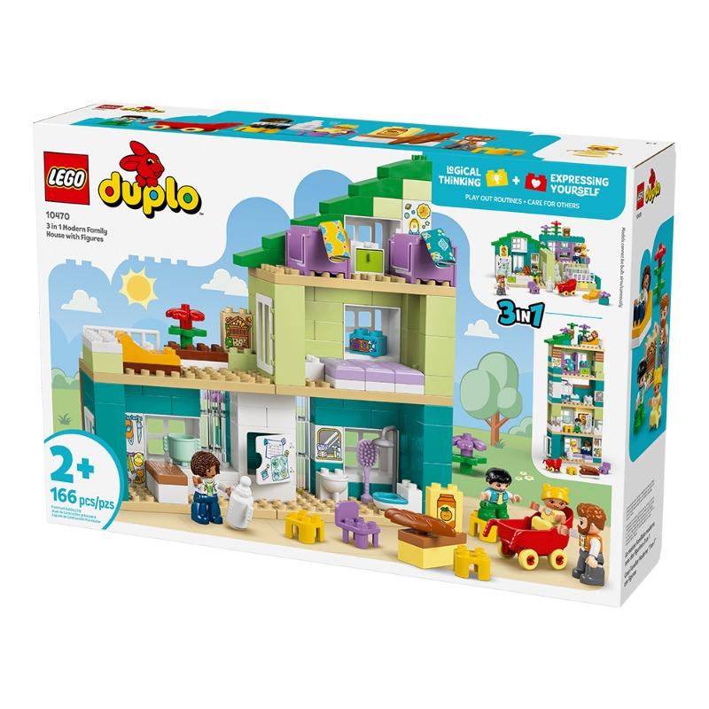 ليجو بيت عائلي عصري 3 في 1 مع شخصيات، 166 قطعة.