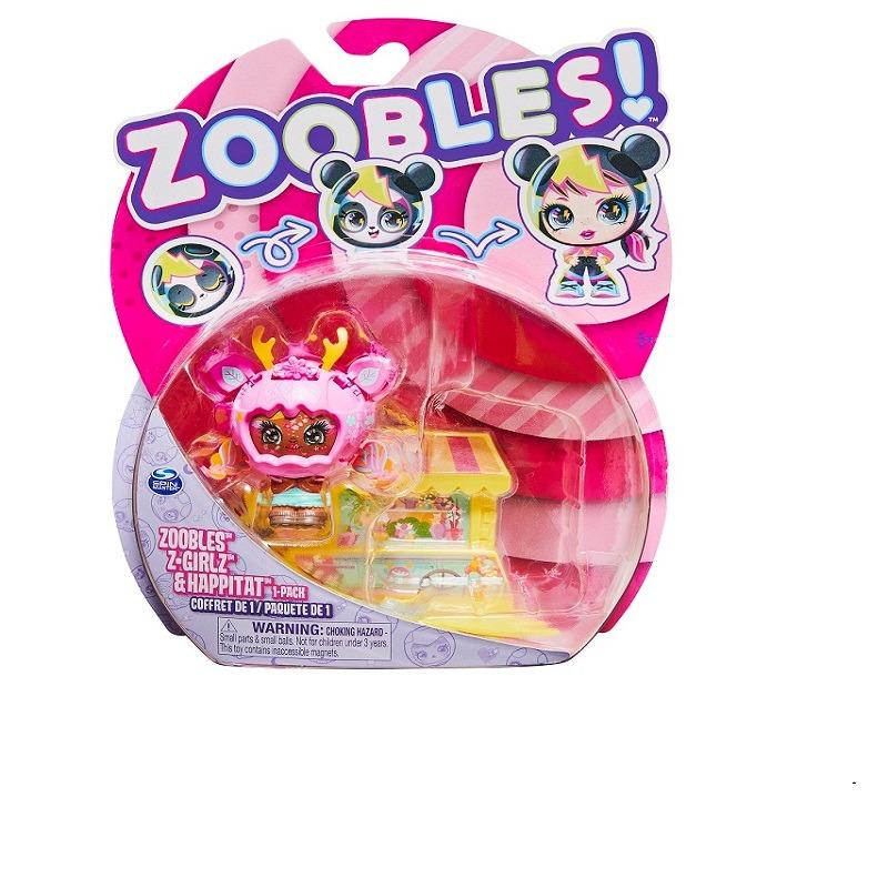 Zoobles Z-Girlz Snowfie Figure With Happitat