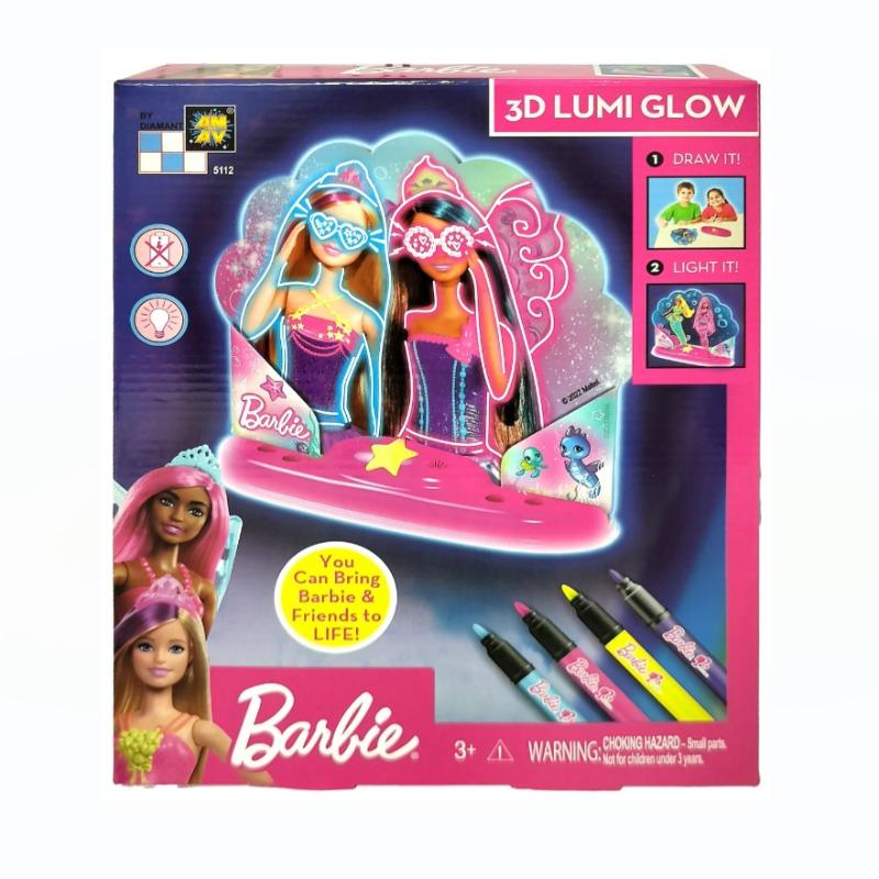 باربي - لوحة تتبع مضيئة فيري قلو بينت و لايت - متنوع