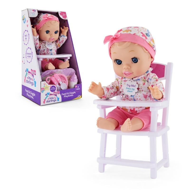 Baby Maziuna Little Darlings Feed And Giggle Doll - 8Pcs