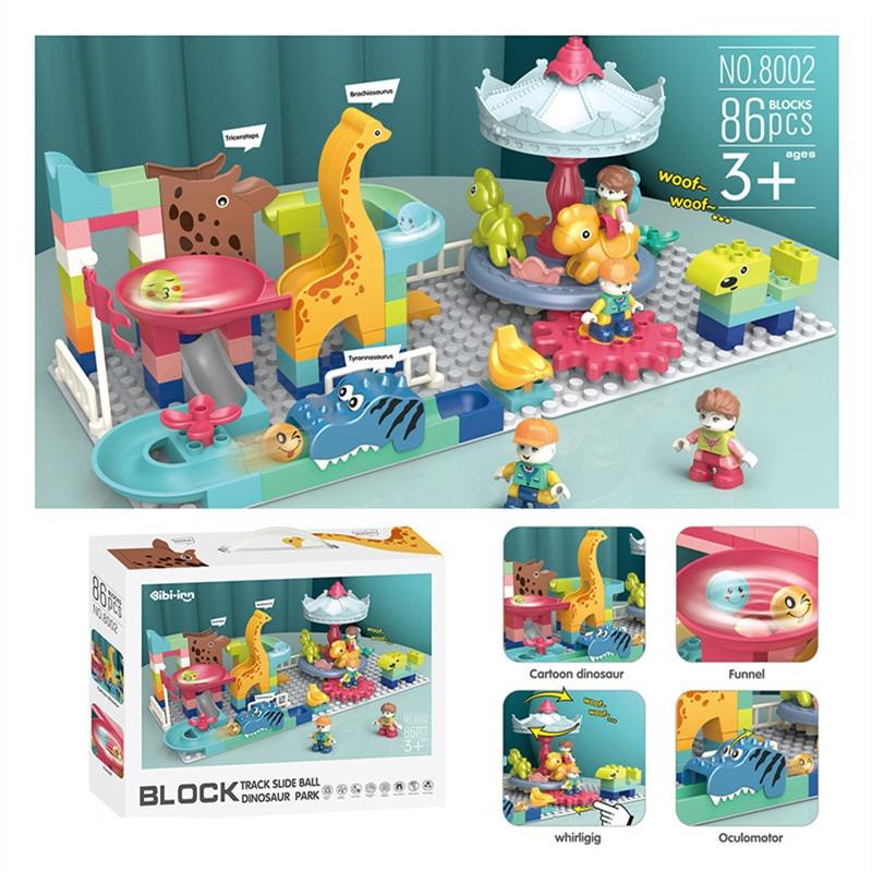 إيبي إيرن - بناء حديقة الديناصورات ذات المسار المكعب 86 قطعة