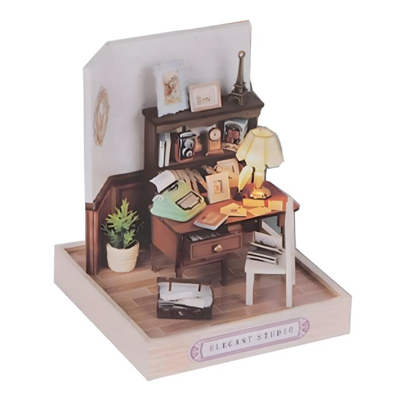 زاوية السعادة الغرفة الخشبية المضيئة