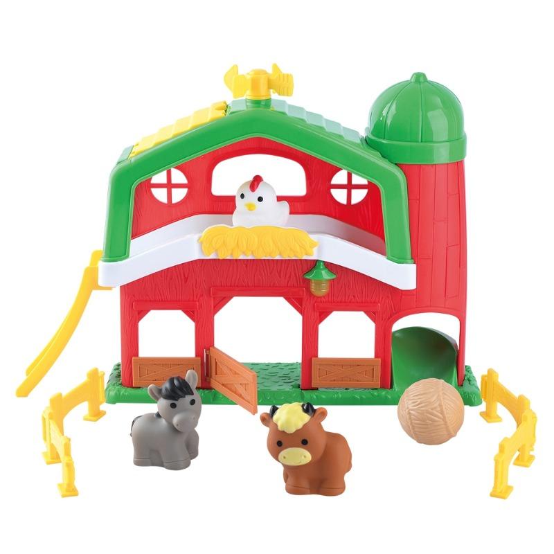 بلاي جو مجموعة لعب الحظيرة السعيدة – بطاريات، 10 قطع