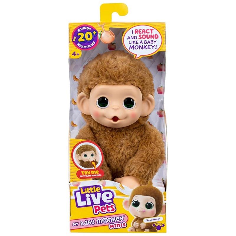 Little Live Pets – My Baby Monkey Minis Pepi Peach (Single Pack)