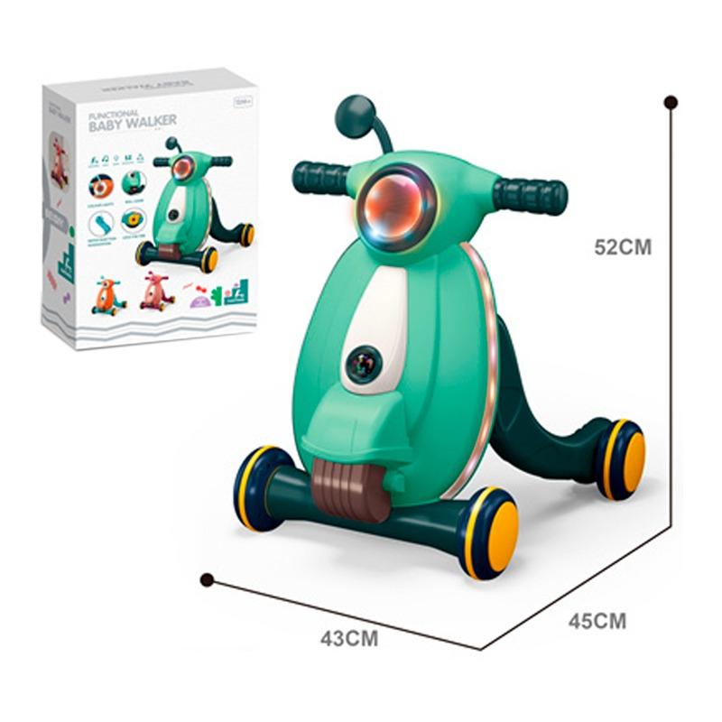 Multifunctional Baby Walker with Light and Music - Green