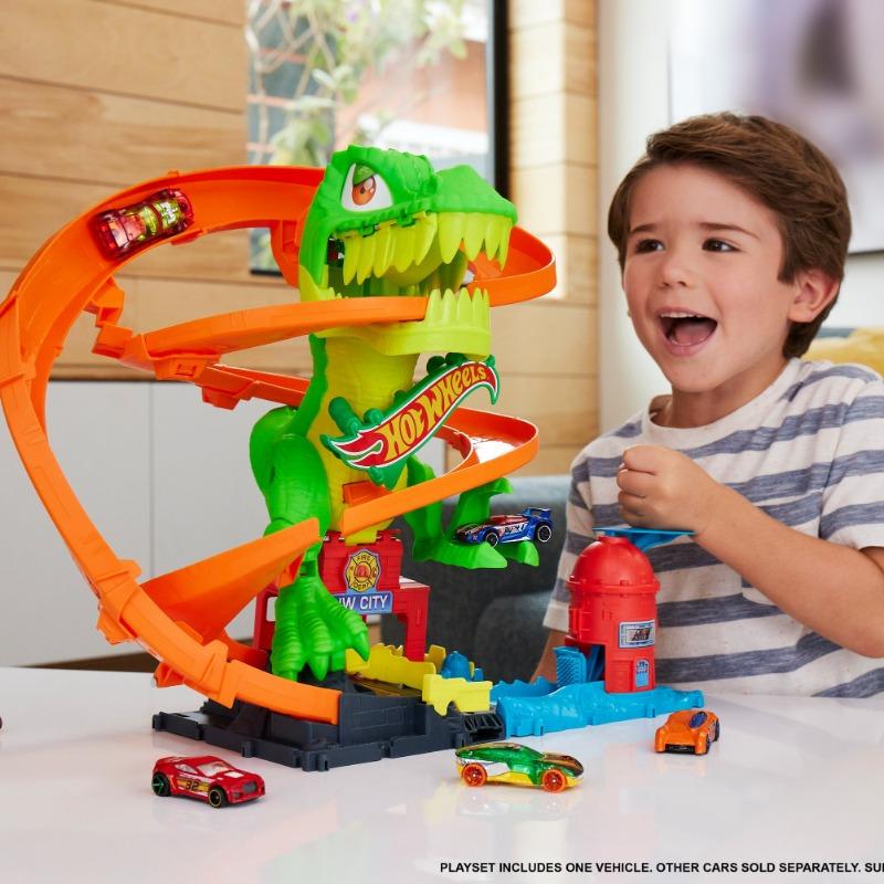 Hot Wheels City Hot Wheels City T-Rex vs Fire Station