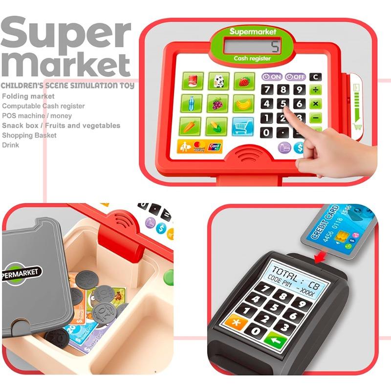 Pretend Supermarket Play Set - 57 Piece