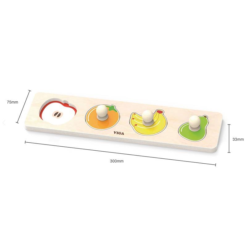 VIGA The First Puzzle With Handles - Fruits