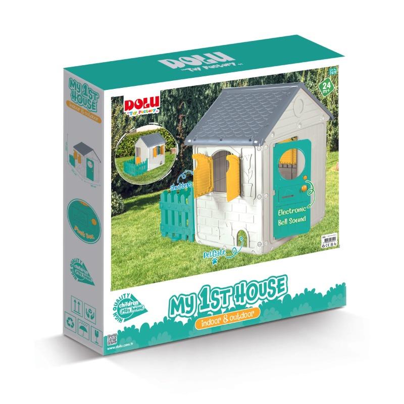 بيت اللعب الأول للأطفال مع سور ملون