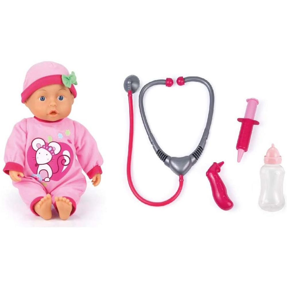 Bayer Baby Doll Doctor Set With Sound - 33 Cm