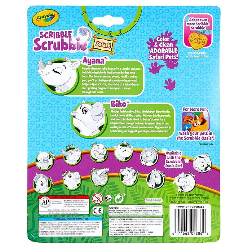 كرايولا - مجموعة تلوين حيوانات سفاري سكريبيل سكرابي