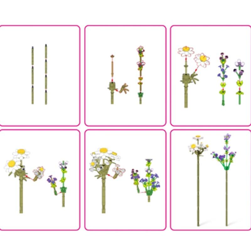 Zuru Max Premium Long Flower Series Building Blocks Set - Assorted