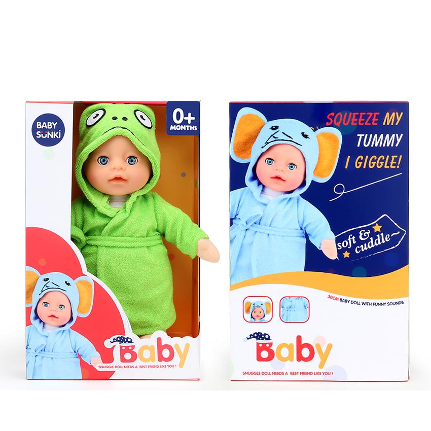 دمية الطفل بملابس الإستحمام تصميم الضفدع