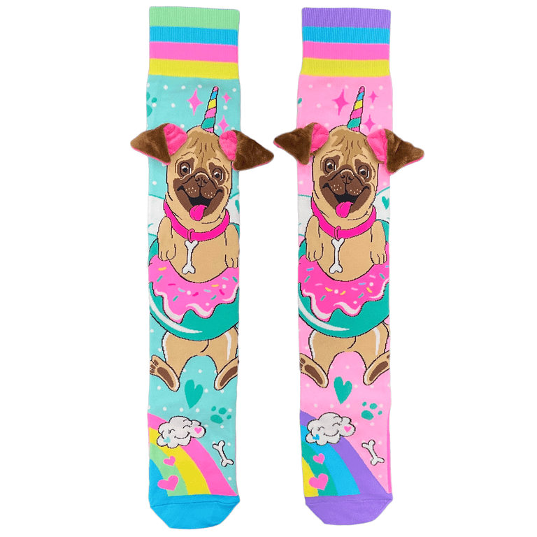 Madmia Pug Socks With Ears - Medium