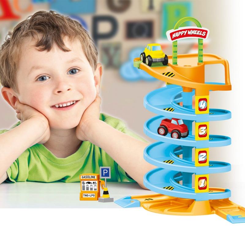 دولو - لعبة مسار سيارات دائري 4 طوابق