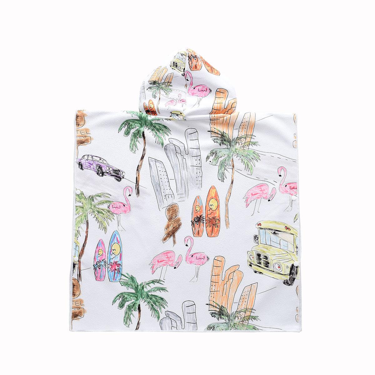 سيشل - رداء منشفة شاطئ فلامينجو آند بالم - كبير