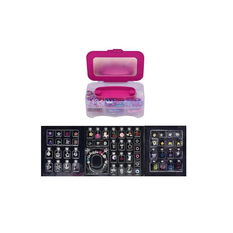 Pink Bead Jewelry Box Set For Kids
