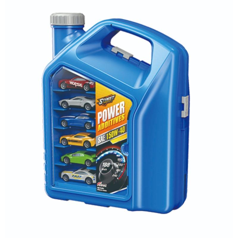 مجموعة مضمار سباق تكنوتونيكس 1:64 مع 6 سيارات معدنية