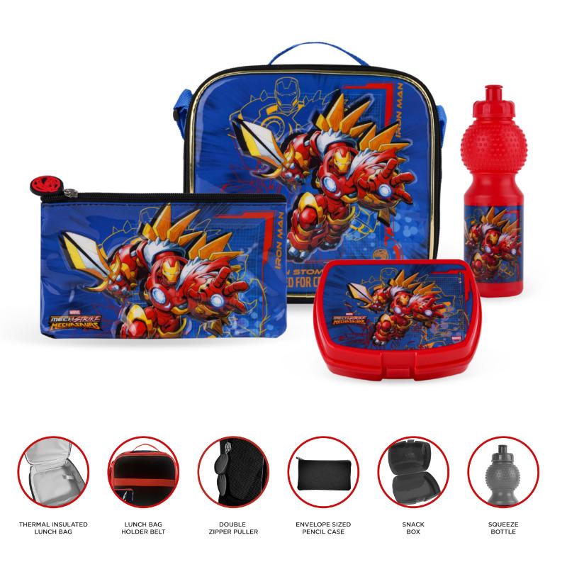 مارفل أفنجرز - مجموعة الحقيبة المدرسية بعجلات 5 في - آيرون ستومبير