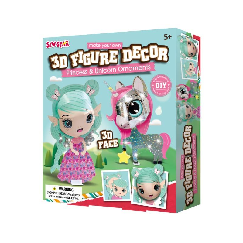 Sew Star 3D Figure Decoe Princess And Unicorn Ornaments
