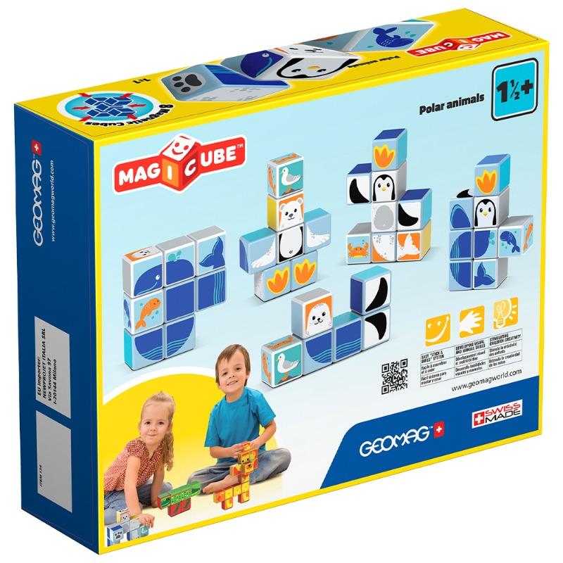 جيوماج ماجيكيوب – حيوانات القطب البحري المطبوعة + بطاقات 10 قطع