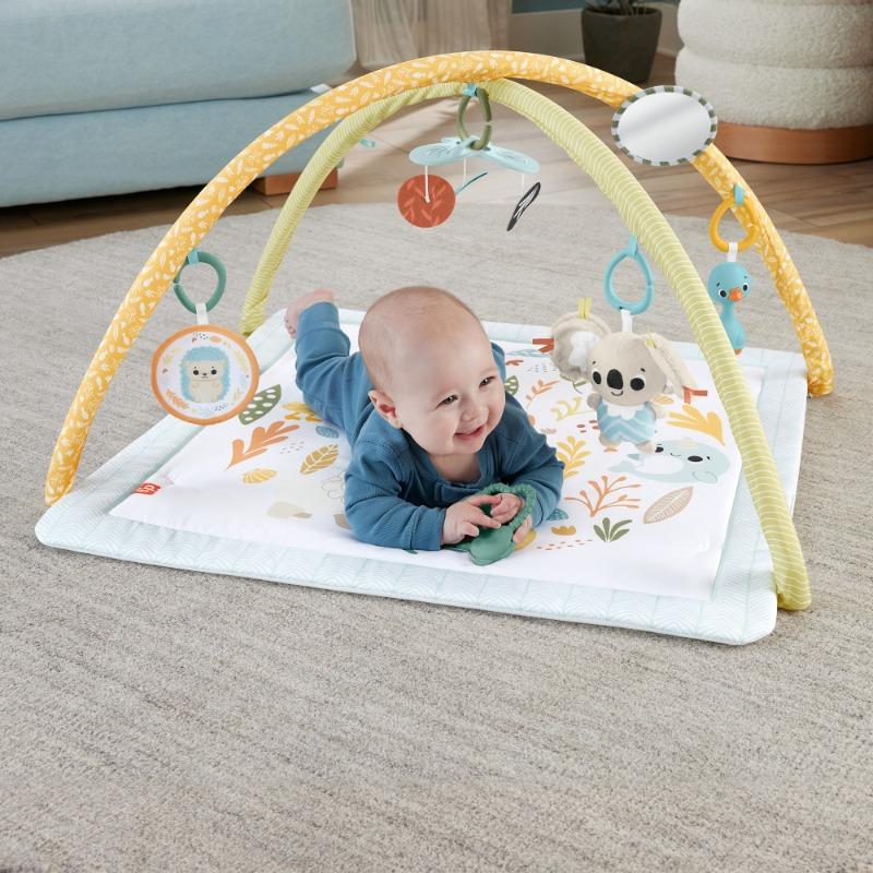 Fisher-Price Simply Senses Baby Activity Mat with 6 Sensory Toys