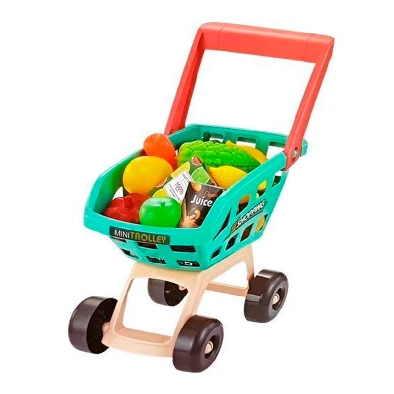 مجموعة لعب سوبر ماركت 47 قطعة لون أخضر