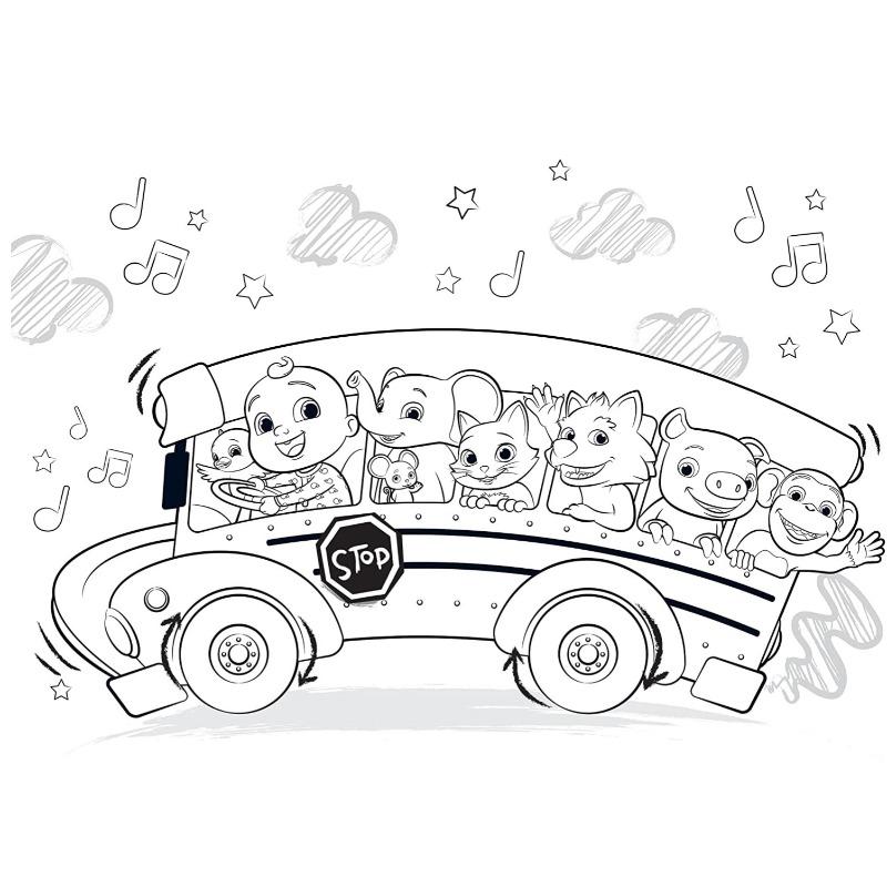 كوكو ميلون - لوحة أحجية مزدوجة باص الاستكشاف 2 في 1 ماكسي فلور 35 قطعة