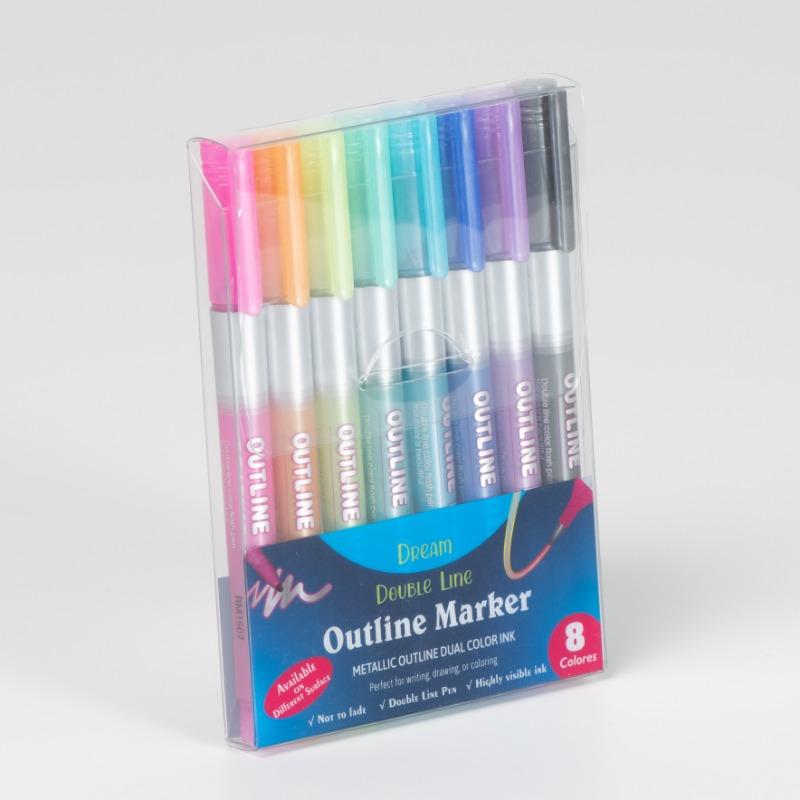 مجموعة الوان دبل لاين ميكر للاطفال - 8 الوان