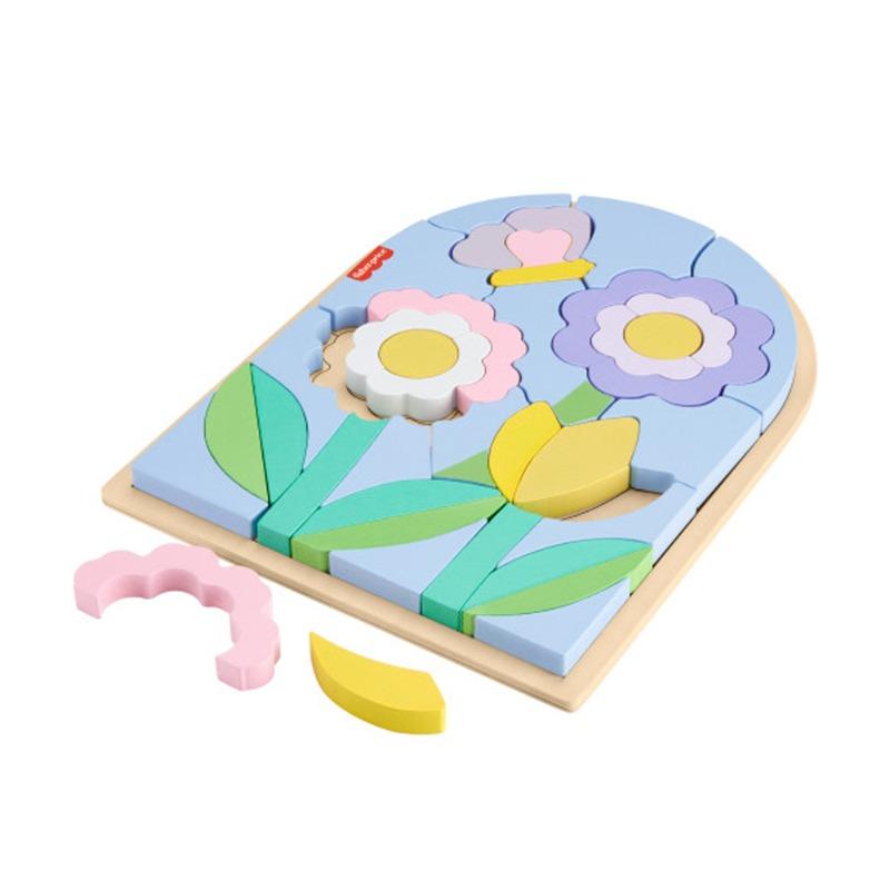 مكعبات أحجية الزهور الخشبية من فيشر برايس