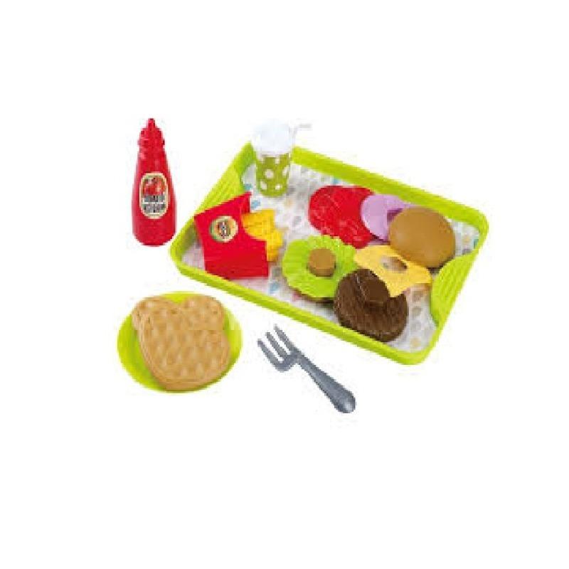 Playgo Lunch Burger Meal Pretend Toys Kids - 21 Pcs