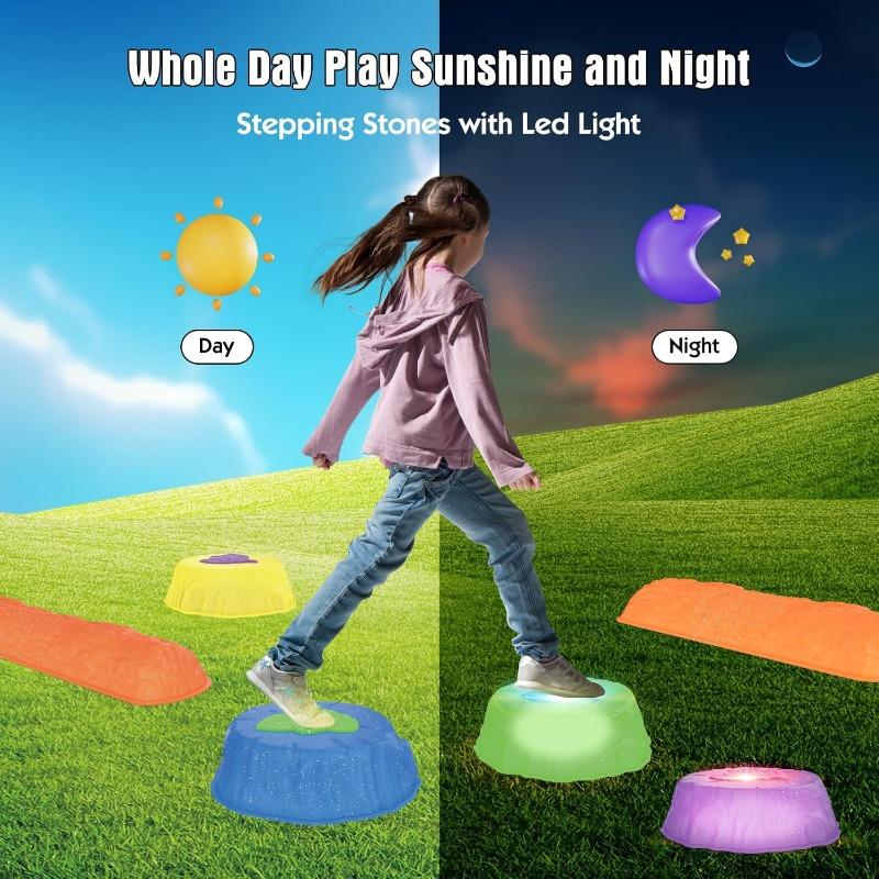 Crossing Stone 8pcs With Led Lights For Kids