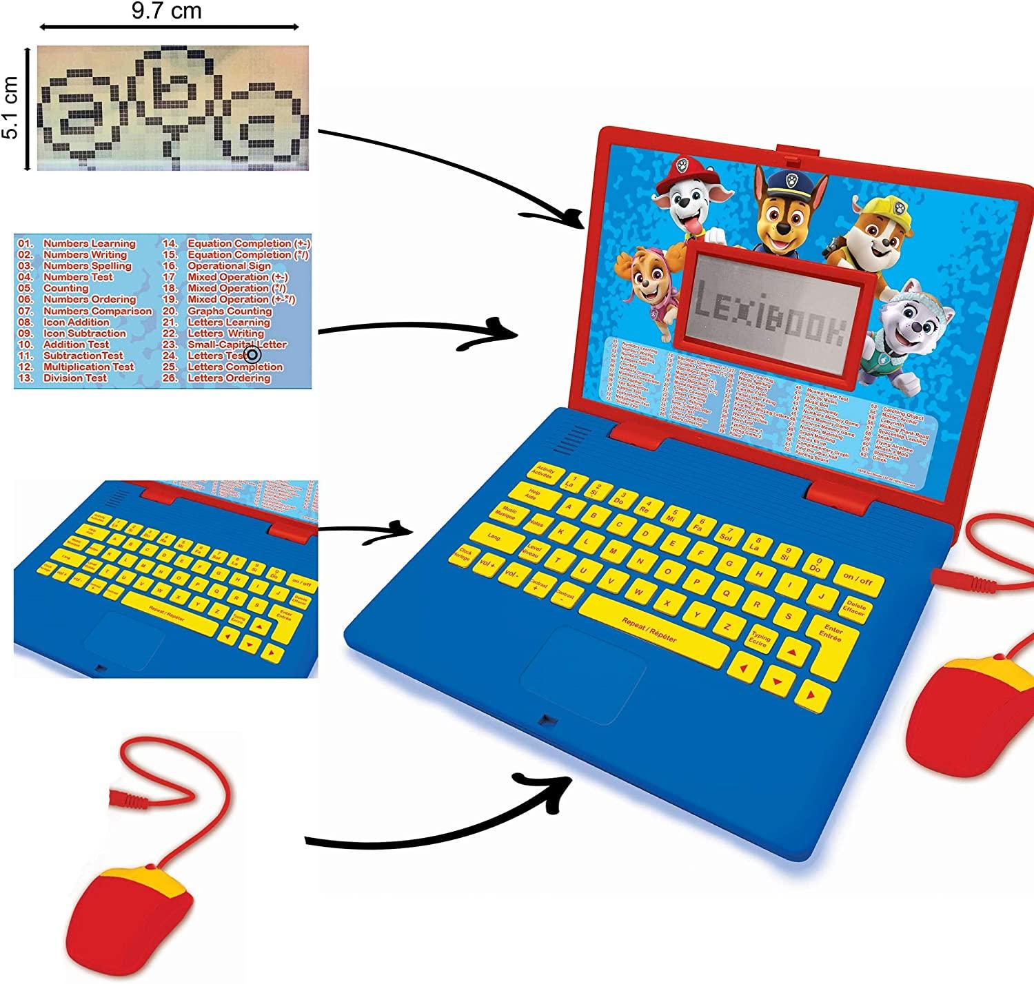 Lexibook Paw Patrol Bilingual Educational Laptop Arabic And English