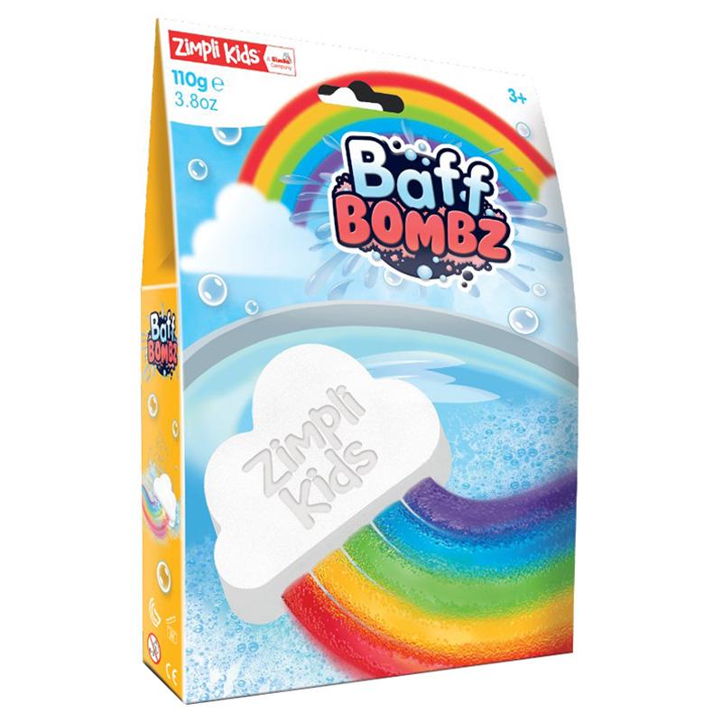 Zimpli Kids Baff Bomb White Cloud Rainbow Effect