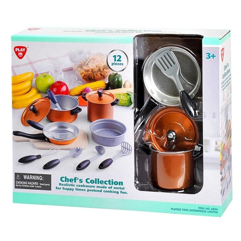 مجموعة أواني الطهي المعدنية - 12 قطعة